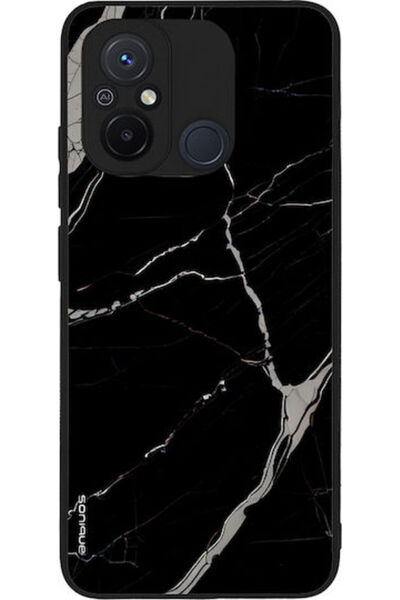 Other Θήκη Sonique Σειράς Marble για Xiaomi Redmi 12c Μαύρο