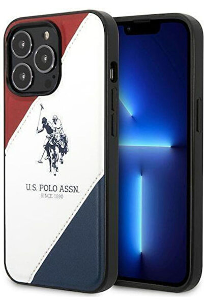 U.S. Polo Assn. Τρίχρωμη Ανάγλυφη Πίσω Θήκη από Συνθετικό Δέρμα / Σιλικόνη Κό...