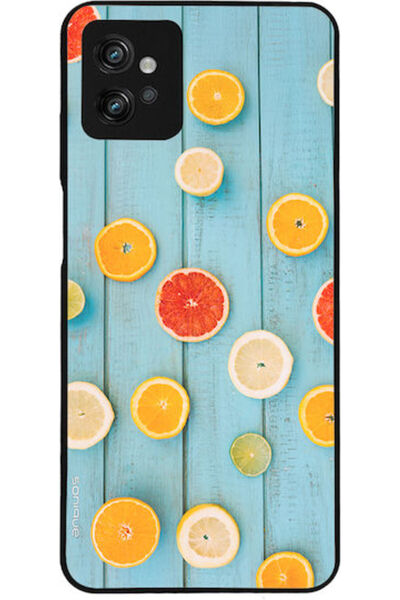 Other Θήκη Sonique Σειράς Φρούτων για Motorola Moto G32 - Γκρέιπφρουτ