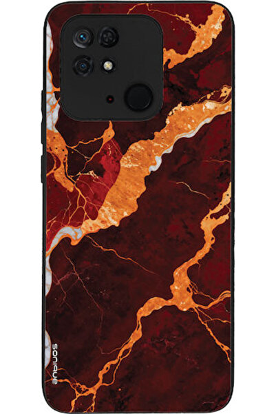 Other Θήκη Sonique Σειράς Marble για Xiaomi Redmi 10c Κόκκινο