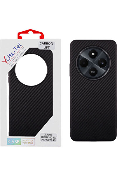 Other Volte-Tel Carbon Lift Πίσω Κάλυμμα Σιλικόνης Μαύρο (Redmi 14C / Poco C7...