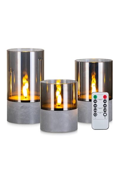 OEM Set de 3 lumânări decorative LED Candeldo, cu temporizator, fără flacără,...