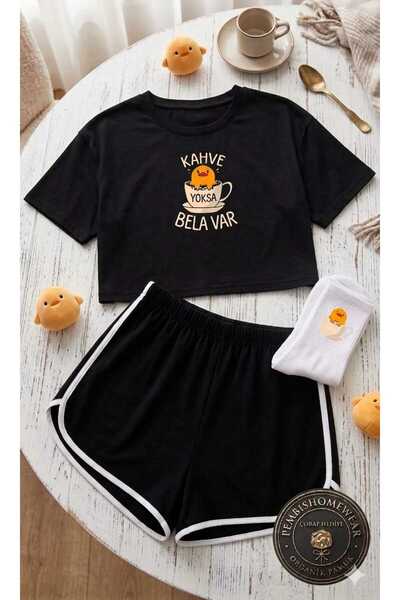 PEMBİŞ HOMEWEAR %100 Pamuklu Kadın Pijama Takımı | Çorap Hediyeli!
