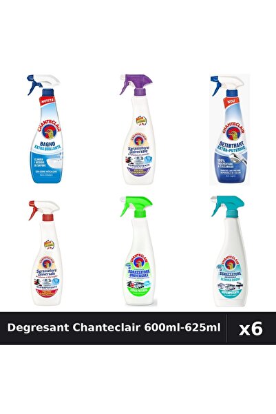 Chanteclair Set 6 Degresant Universal 600ml-625ml - 6 Arome, Anticalcar, Deta...