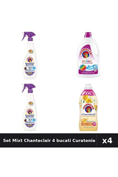 Chanteclair Set 4 Curatenie - Degresant 600ml, Detergent 1575ml, Balsam 1800ml