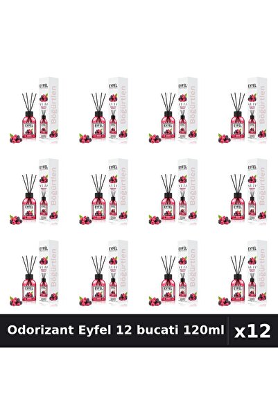Eyfel Set 12 Odorizante Camera cu Betisoare - Fructe De Padure, Parfum Intens...