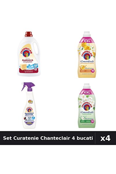Chanteclair Set 4 Detergent și Balsam Rufe 1575ml 1800ml - Marsilia, Flori de...