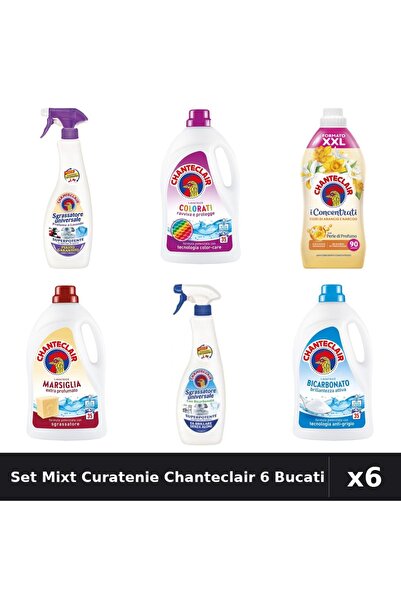Chanteclair Set 6 Curatenie - Degresant 600ml, Detergent 1575ml, Balsam 1800ml