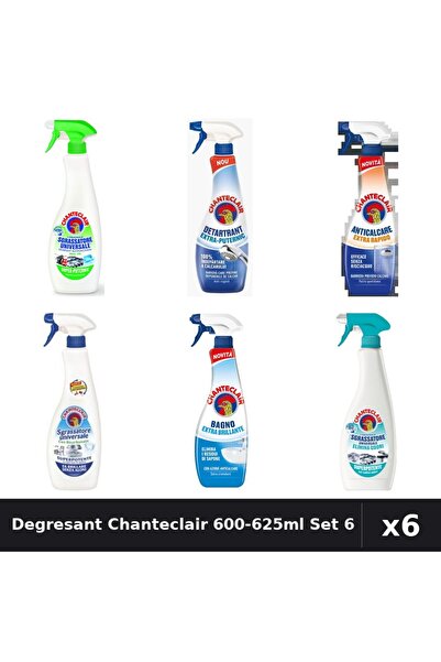 Chanteclair Set 6 Degresant Universal 600-625ml - Lămâie, Bicarbonat, Anti-Miros