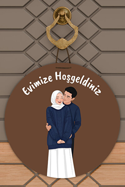 Dormot Yüksek Kaliteli Dijital Baskı, Standart Evimize Hoşgeldiniz Türbanlı Ç...