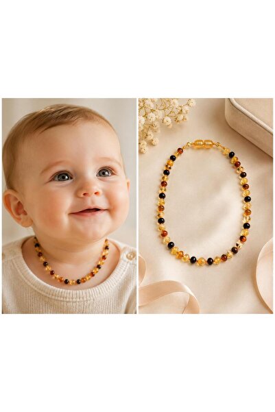 best bioenerji taş terapi Baltic Amber Baby Necklace Certified