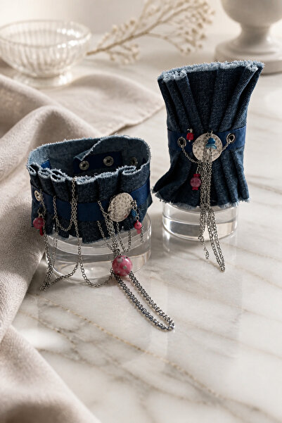 AGG TASARIM Kot Chocker & Kot Bileklik Takım