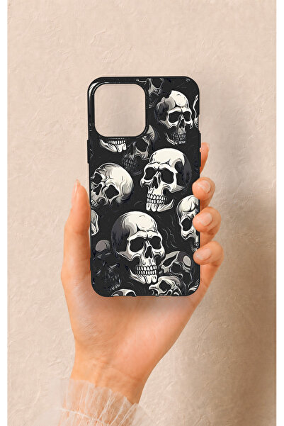 Vip Case iPhone 13 Pro Max Uyumlu Kuru Kafa Desenli Darbe Emici Kılıf