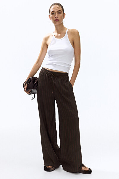 H&M Düz Paçalı Pull-on Pantolon