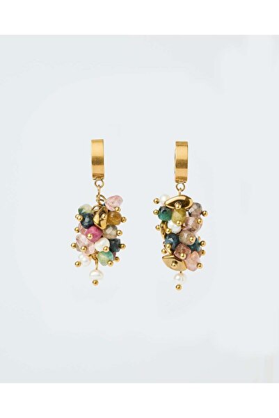 THE GEM STORIES JEWELRY Σκουλαρίκια Ηρεμίας από Ροζ Τουρμαλίνη