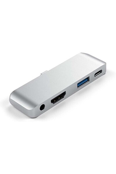 Arabest محول USB-C 4 في 1 مع منفذ HDMI بدقة 4K، ومنفذ USB 3.0، ومقبس سماعات ر...