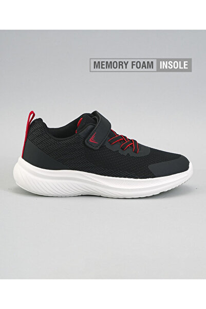 Bonfino Hook & Loop Closure Memory Foam Shoes - Red & Black
