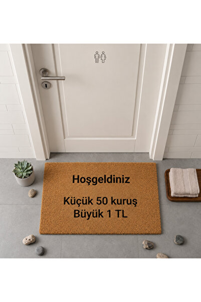 Arabamakss Digital Printing Wc Door Mat Non-Slip Base 45X70 cm