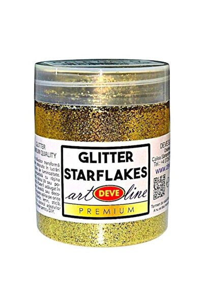 Deve litter starflakes metalic vision, DEVE, 50gr, auriu pal, pentru rasina e...