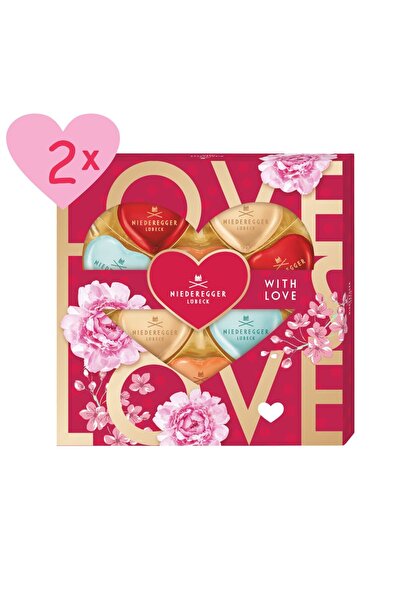 NIEDEREGGER 2 for Love - Top Bottom Set 2 x Premium Marzipan Pralines Hearts ...