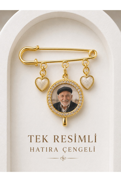 enyessaccessory Kişiye Özel 1 Fotoğraflı Hatıra Çengeli - Anı Çengeli