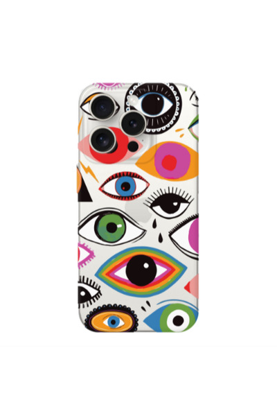 Other Apple Iphone 16 Pro Max Colorful eyes Transparent Silicone TPU Θήκη