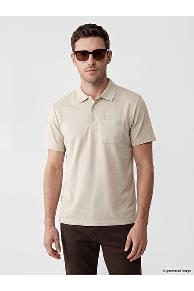 LC Waikiki Vizyon New Season Polo Collar Textured Men's T-Shirt