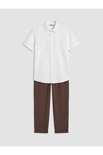 LC Waikiki Lcw Kids Boy Shirt and Trousers Set