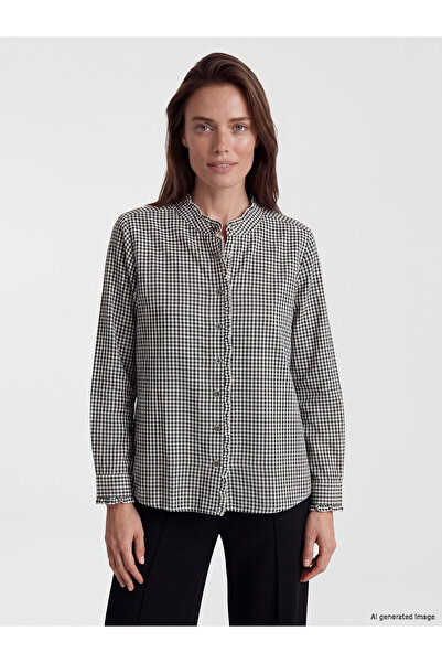 LC Waikiki Nevavm Farkıyla Hakim Lapel Plaid Women's Shirt