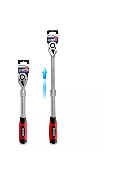 DEDRA EXIM Ratchet 1/2", 72T, CRV 6140, telescopic 305-445mm