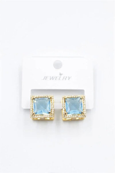 Marsilyan Nvdn- Ieg - Square Stone Earrings - Turquoise Iegrs-Nvdn1