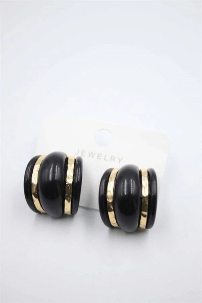 Marsilyan Nvdn- Ieg - Acrylic Earrings - Black Iegrs-Nvdn1