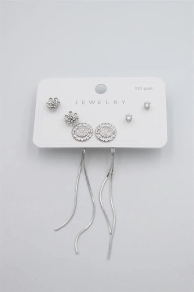 Marsilyan Nvdn- Ieg - Multiple Set Earrings - Silver Iegrs-Nvdn1