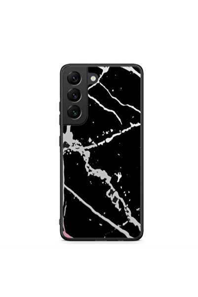 Other Samsung S22 Plus Marble Cream Cracks Black Glossy Θήκη