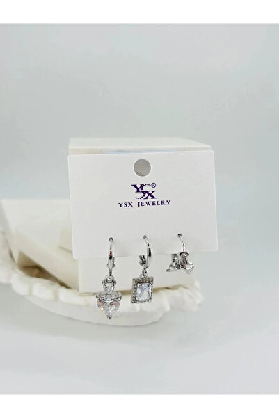 Marsilyan Nvdn- Ieg - Heart Detailed Triple Combination Earrings Iegrs-Nvdn1