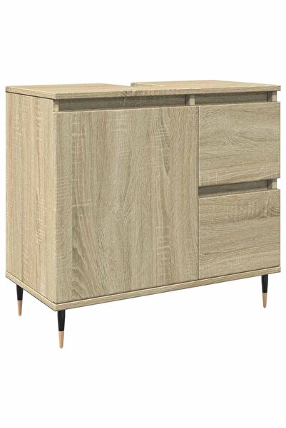 vidaxl Dulap de chiuvetă baie stejar sonoma 65x33x60 cm lemn prelucrat