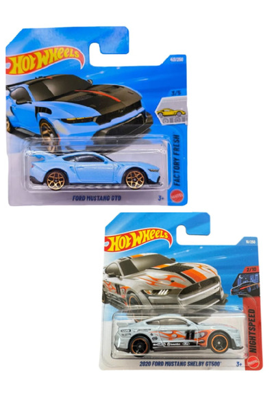 HOT WHEELS Ford Mustang GTD + 2020 Ford Mustang Shelby GT500 2 li SET