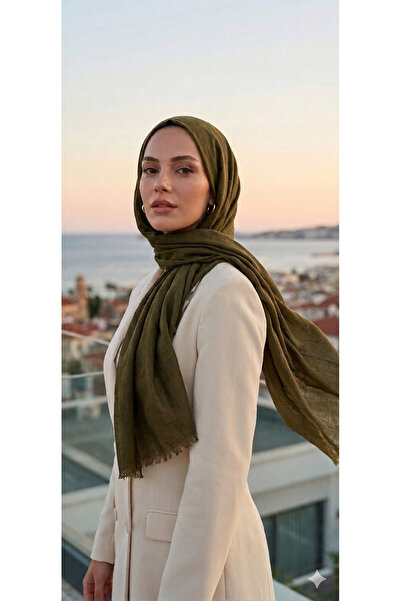 Nazellaa سلسلة أيا من القطن الناعم باللون الأخضر الحنائي