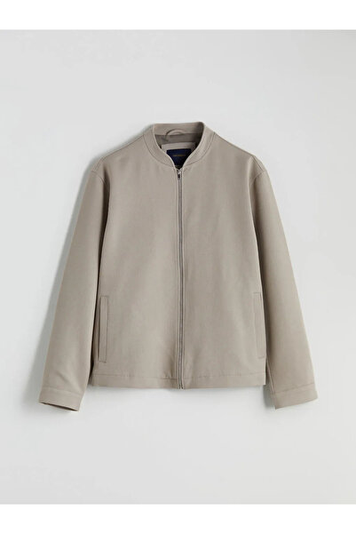LC Waikiki Beige College Collar Bomber Men's Jacket
