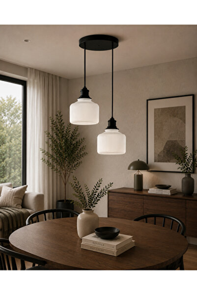 Limon 3D Desing 2li Sarkıt Vintage Avize Modern Mutfak Yemek Masası Salon Pin...