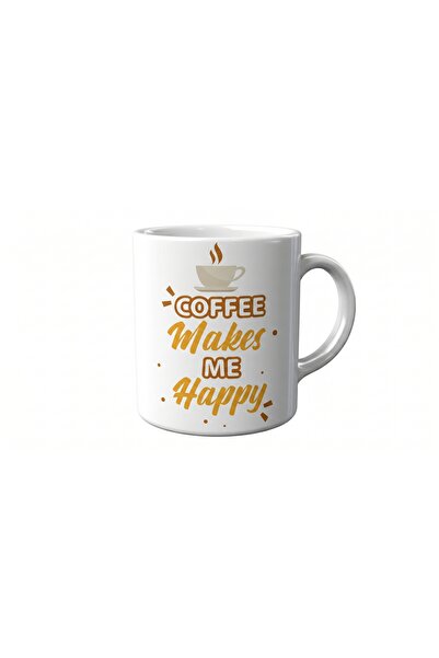 robel Coffee Makes Me Happy Mug – Inspirational Coffee Lover Ceramic Mug | Pr...