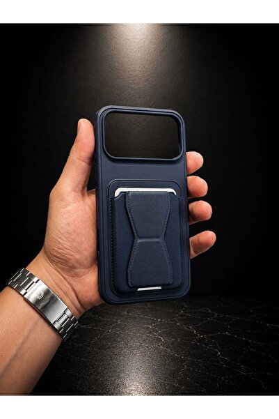 iphone 17 promax kılıf lacivert kartlıklı