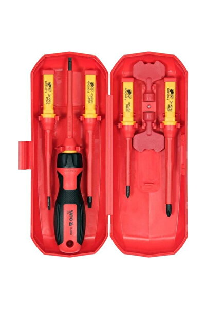 yato Set 5 surubelnite electricieni, capete interschimbabile VDE, cu 2 chei p...