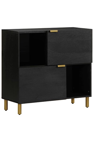 vidaxl Dulap, negru, 80x33x75 cm, lemn prelucrat