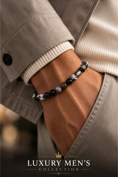 Jack Ferrero Luxury men's collection natural stone bracelet