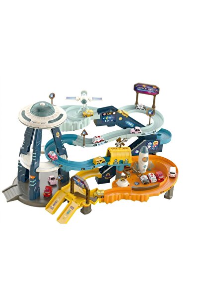 JollyMag Car track Top Bottom Set , Mars spaceship circuit, car and UFO, soun...