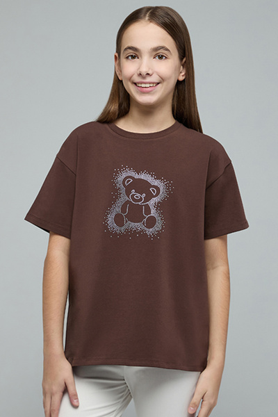 R&B Embellished T-Shirt with Crew Neck and Short Sleeves