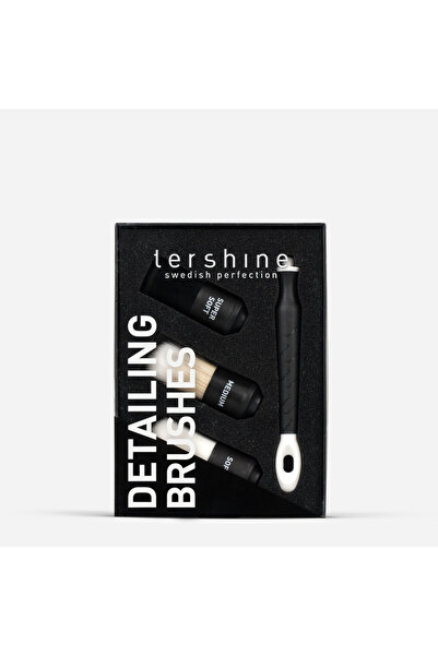 Tershine Brush Pro set 3 pensule premium detailing - pentru interior, grile ș...