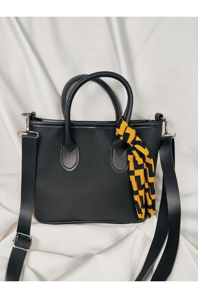 Leaf Accessory Μαύρη πάνινη τσάντα ώμου