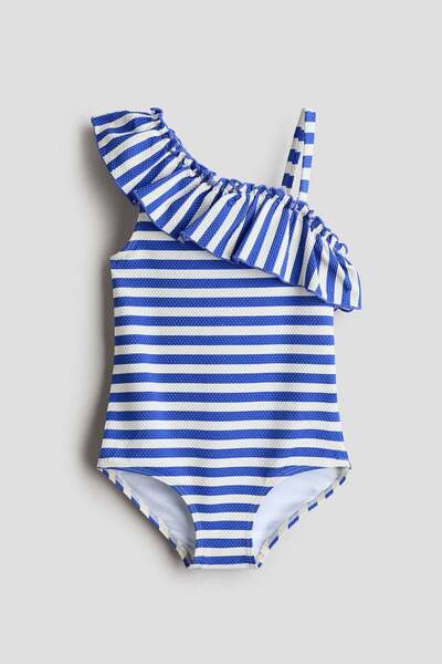 H&M Flounced one-shoulder swimsuit